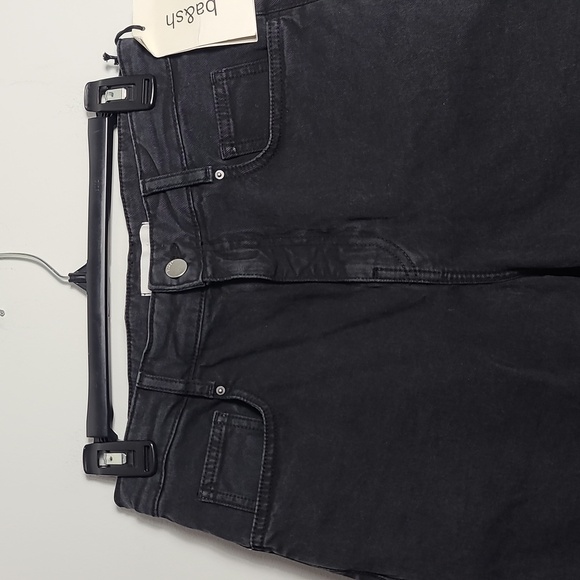 BA&SH NWT Brune Bermuda Blackstone Lady Long Shorts Demin Cotton Black Size 2 - Picture 5 of 16